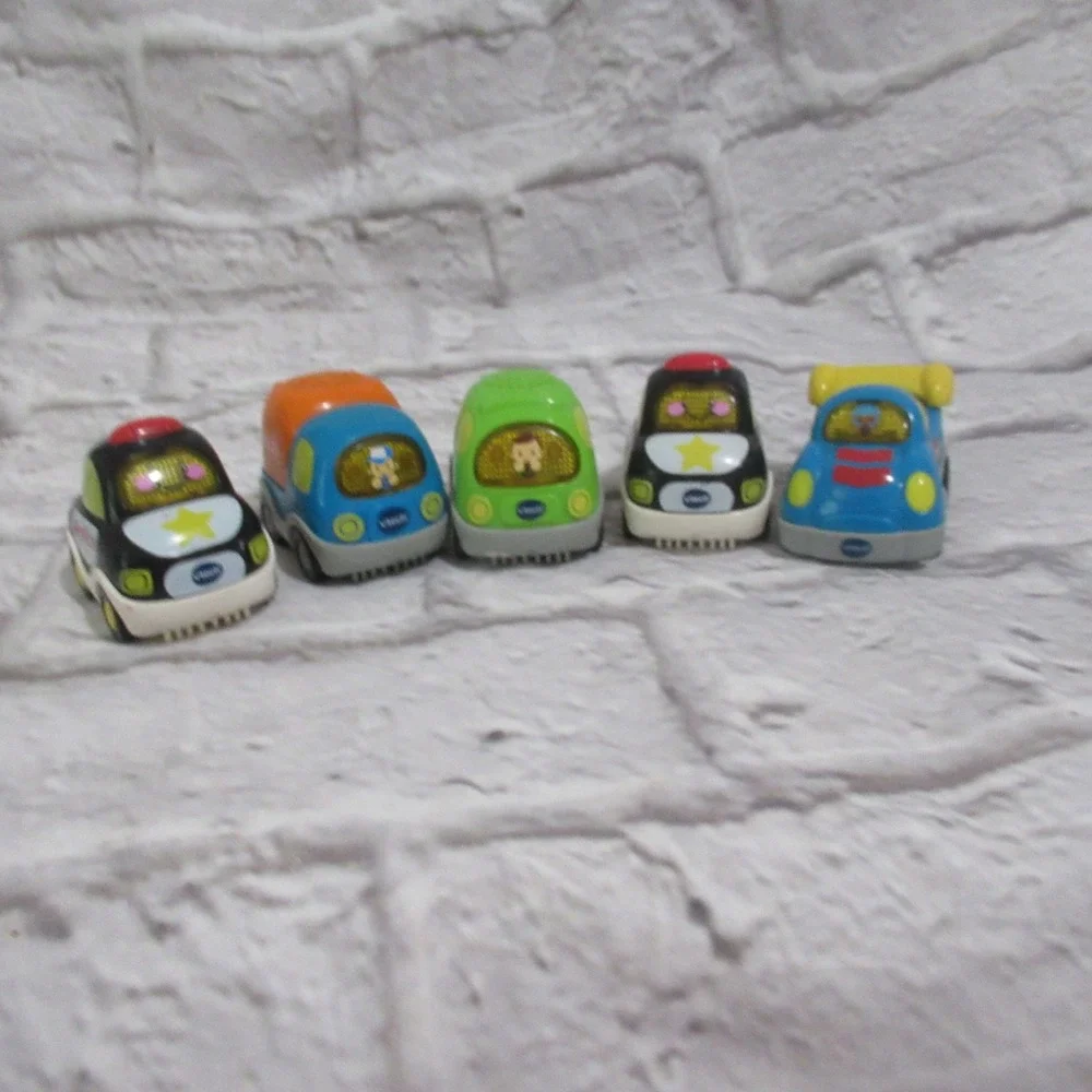 VTech Go! Go! Smart Wheels Toy Cars Toddler racecar police van lot of 5 works